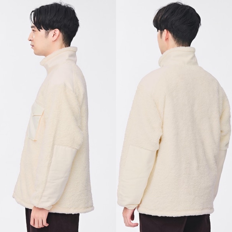 Áo khoác lông cừu nam thời trang Fleecy Fleece của GU - Nhật