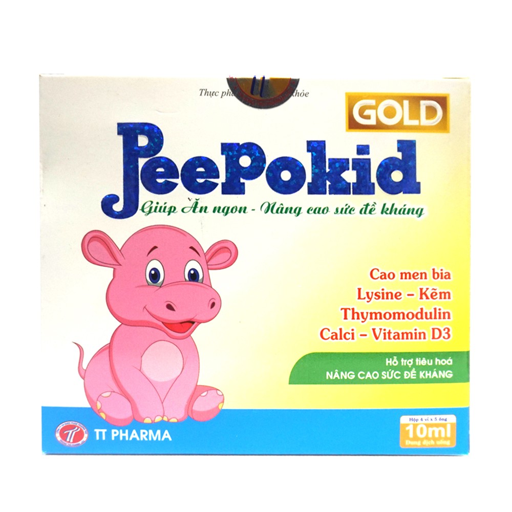 Thực phẩm bảo vệ sức khỏe Peepokid Gold Trường Thọ giúp ăn ngon, nâng cao sức đề kháng ở trẻ - Hộp 20 ống