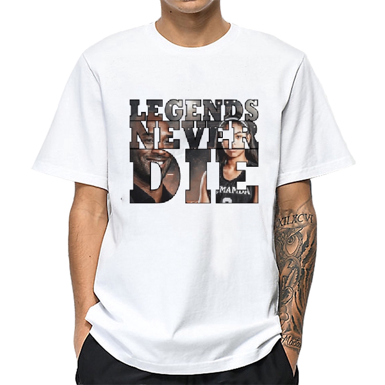 Áo thun tay ngắn cổ tròn in hình Lakers Kobe Bryant phong cách Hip hop cho nam #24