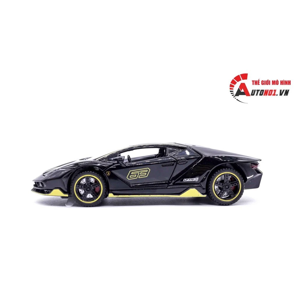 MÔ HÌNH LAMBORGHINI CENTENARIO LP770-4 NO.63 BLACK 1:32 DOUBLE HORSES 7423