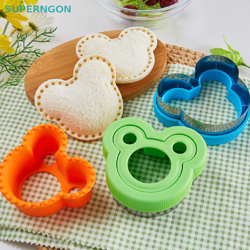 SUPERNGON Stainless Steel Sandwich Cutter Set DIY Food Cookie Maker Mold for Kids Sandwich HOT