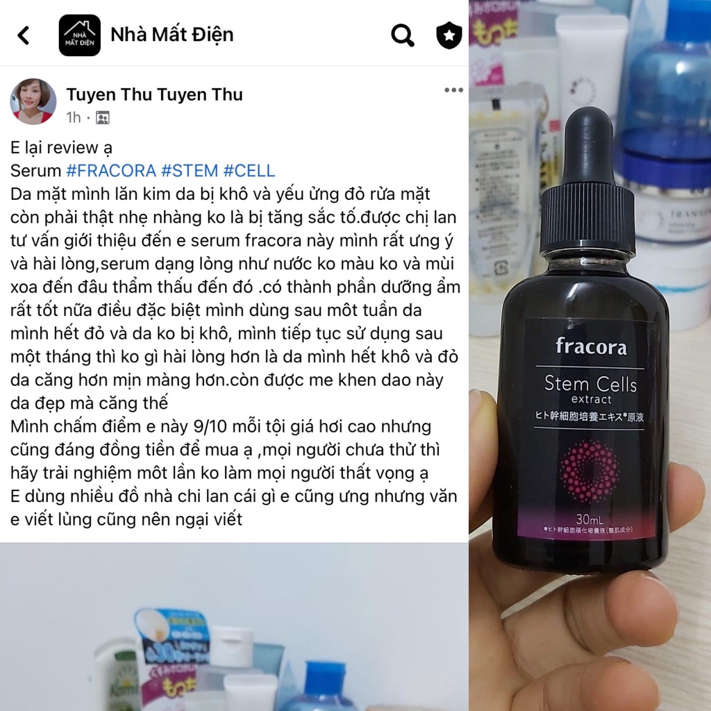 Serum Tế Bào Gốc Fracora Hitokan Nâng Cơ, Dưỡng Trắng, Căng Bóng, Phục Hồi Chuyên Sâu 30ml