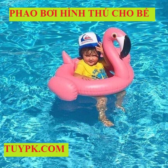 Phao bơi chống lật cho bé sơ sinh đến 1 tuổi | Phao xỏ chân hình thú 80cm chất nhựa PVC cực dày