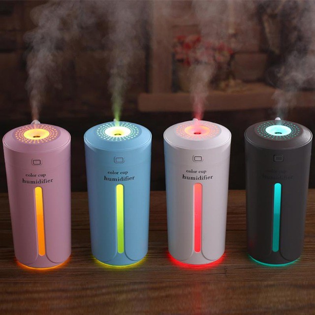 Máy phun sương tạo ẩm mini hình cốc Color Cup Humidifier, thiết kế sang trọng, sử dụng dễ dàng