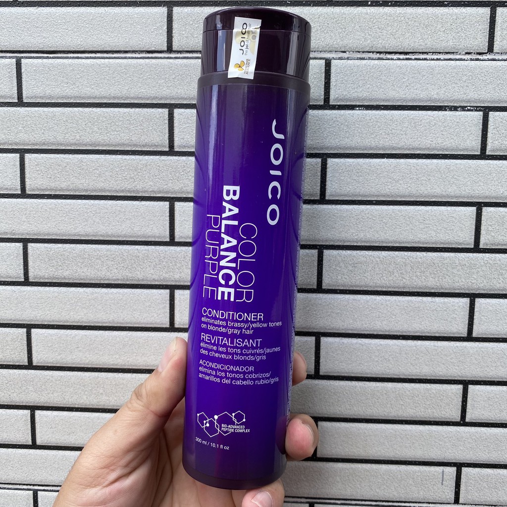 🇺🇸Joico🇺🇸 Dầu xả cân bổ sung sắc tố tím và khử ánh vàng cho tóc nhuộm Tone lạnh Balance Purple Conditioner 300ml