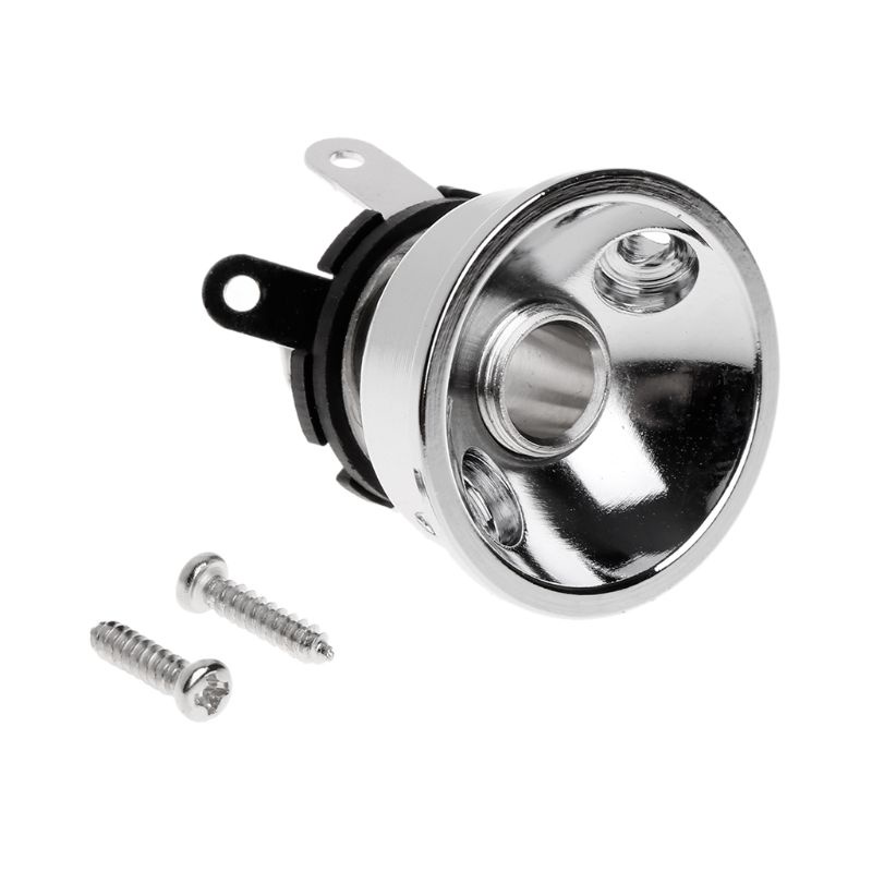Đĩa Jack Cắm Điện Cực 6 35mm Màu Bạc Cho Đàn Guitar Điện
