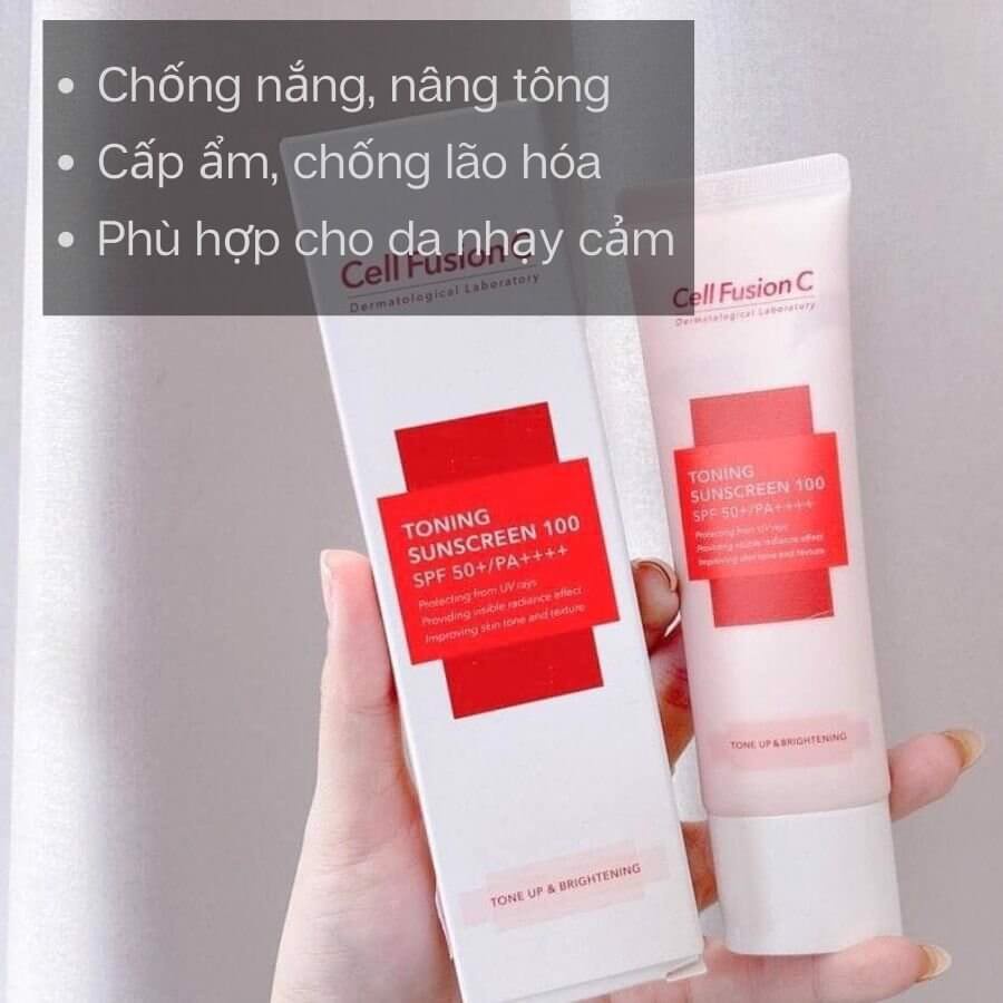 Kem chống nắng Cell Fusion C Laser Clear Toning Suncreen đủ size mẫu mới