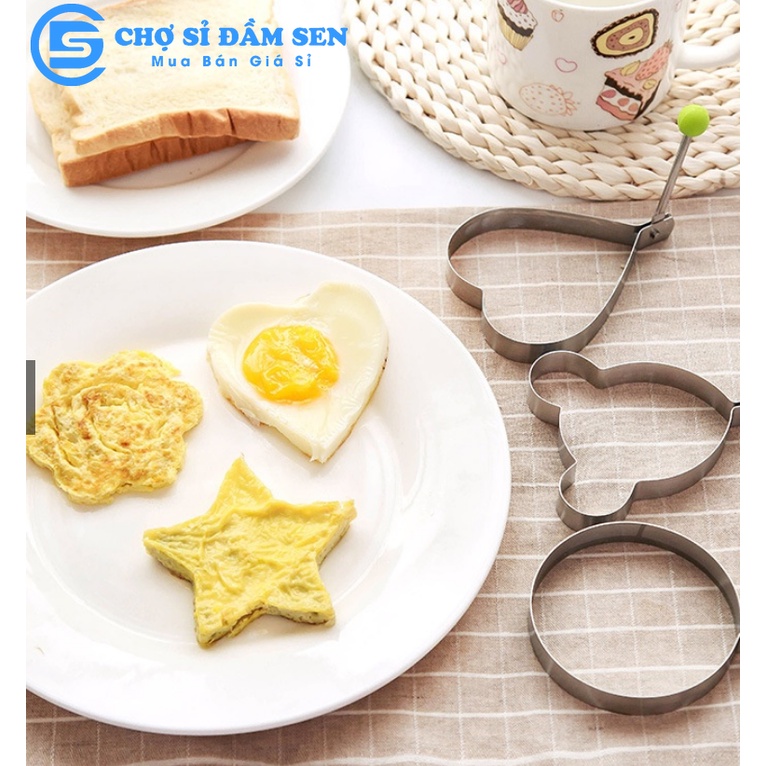 Khuôn Tạo Hình Chiên Trứng set 4 cái- Khuôn Bánh Inox G173-KOPLA