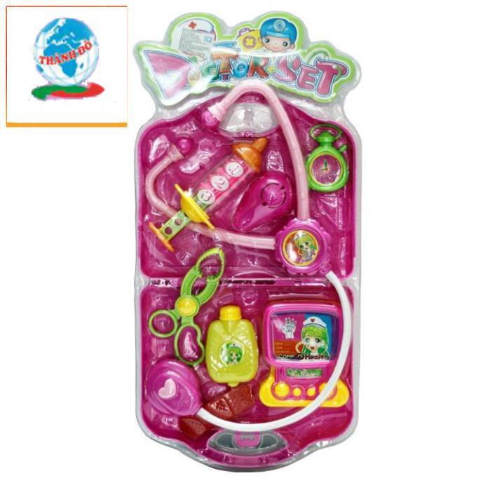 Bộ đồ chơi bác sỹ bằng nhựa màu hồng cho bé gái 3A-706(84)