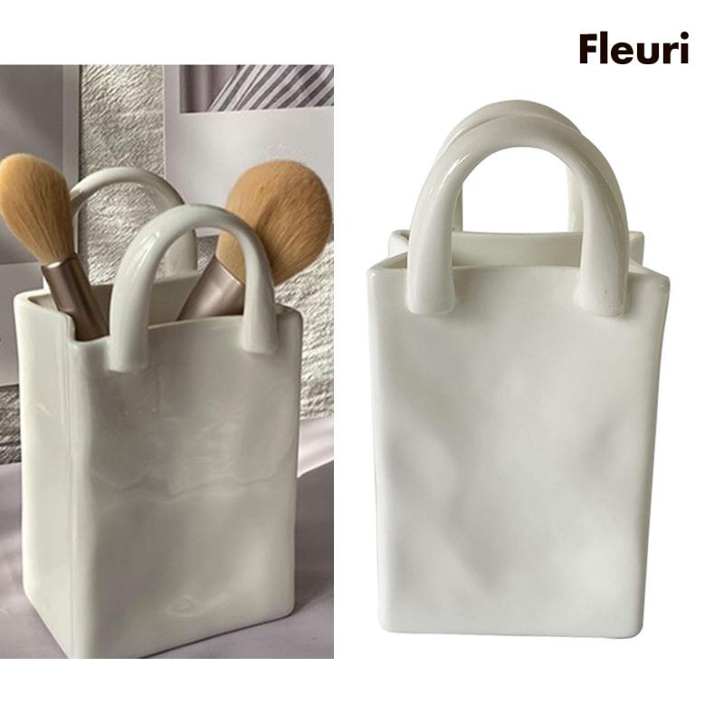 Lọ Hoa Gốm Hình Túi Xách Trang Trí Phòng Khách