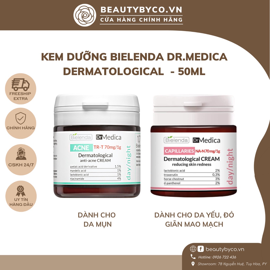 Kem dưỡng giảm mụn và thâm Bielenda Dr. Medica Anti-acne