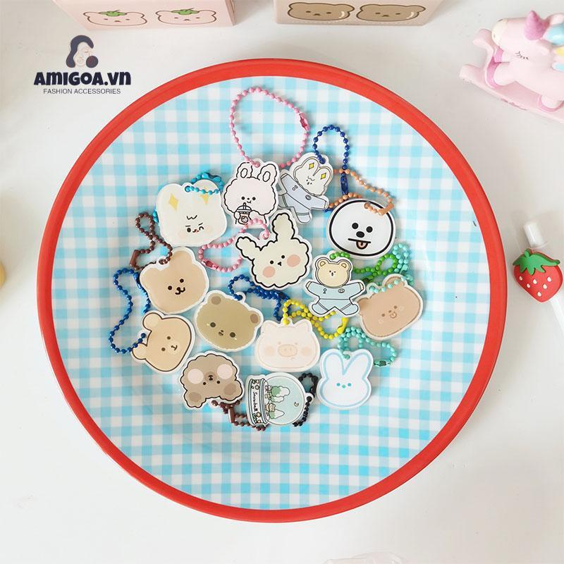 Móc Khóa Bằng Acrylic Họa Tiết Hoạt Hình Dễ Thương