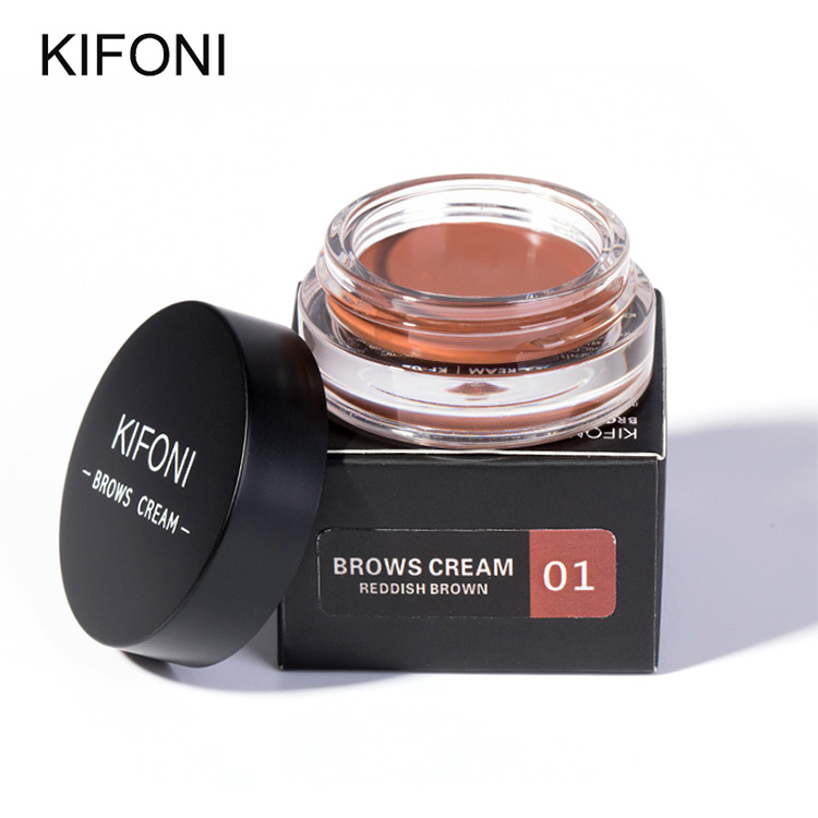 [Hàng mới về] Kem kẻ mày 5 màu lựa chọn tự nhiên kháng nước lâu trôi nhanh khô kèm cọ tiện lợi