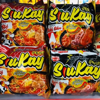 Xả kho thùng 24 gói mì siukay vị bò/hải sản 128g