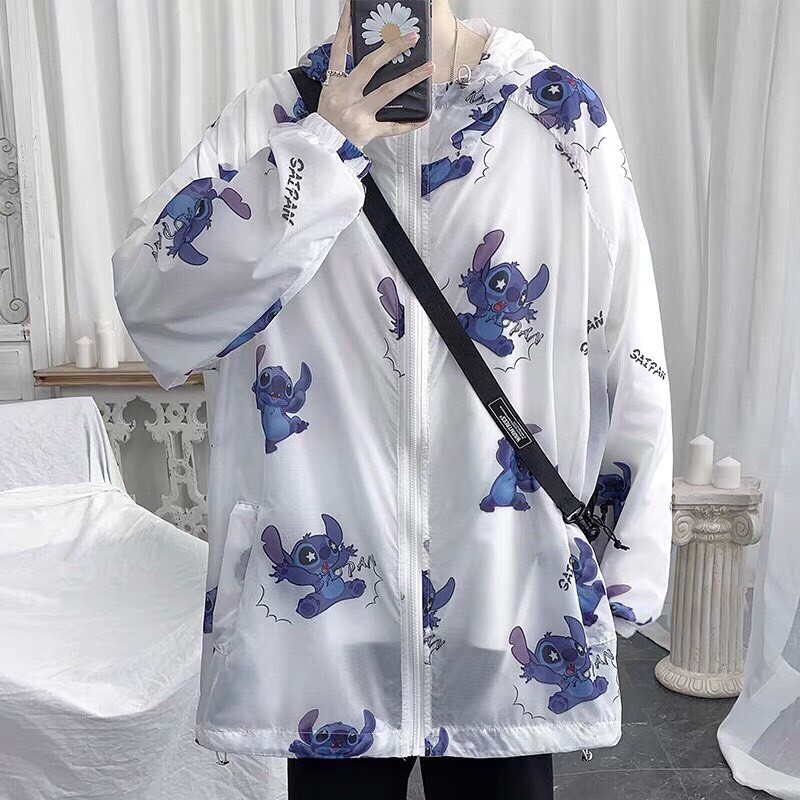 [Ảnh Thật]Áo Khoác Dù Nữ Form Rộng Có Mũ Nón In Hình Stick 3D Mero Cao Cấp Ulzzang Nam Form Rộng Unisex AK08