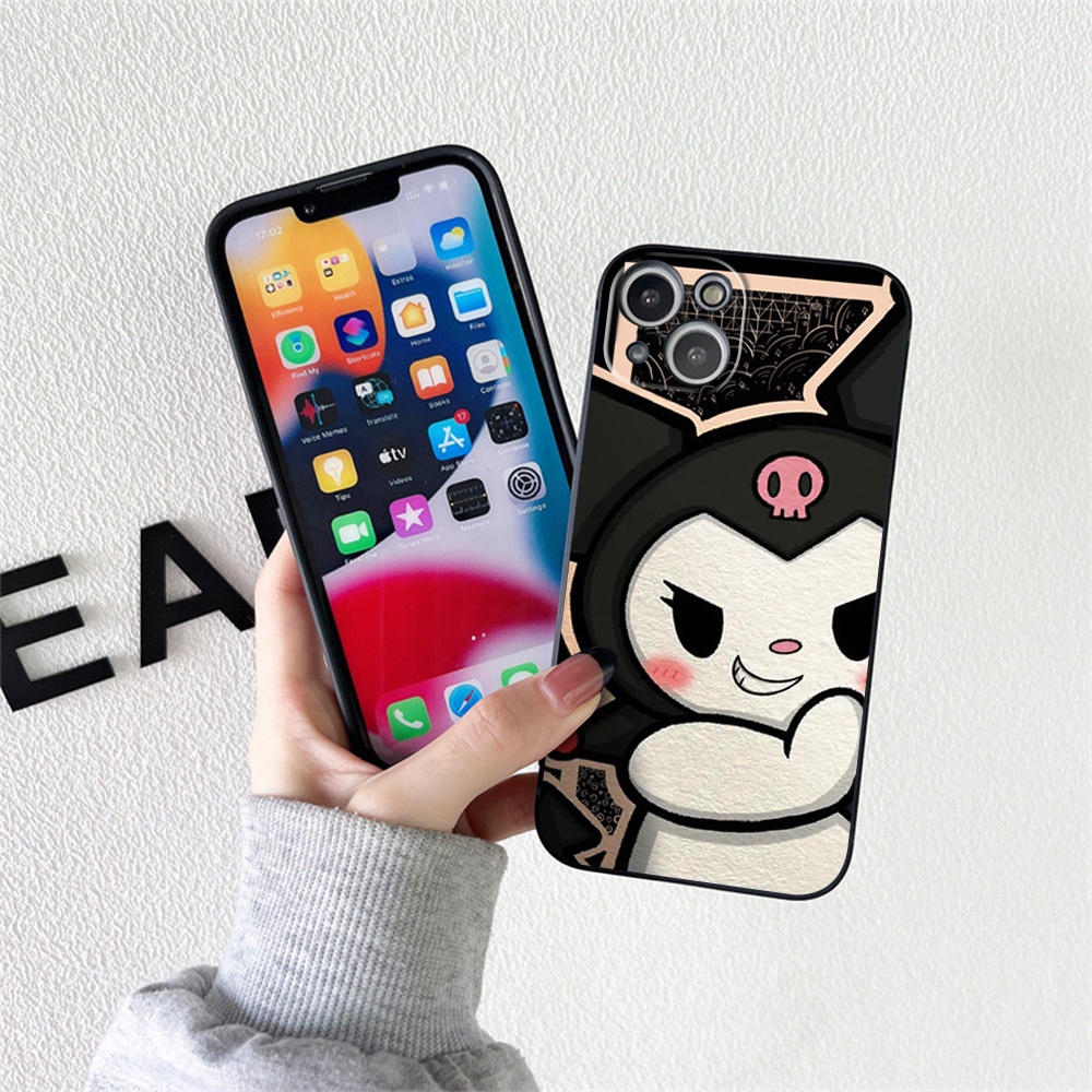 SANRIO Ốp Điện Thoại Silicon Dẻo In Hình kuromi Thời Trang Cho iPhone 11 iPhone 13 Pro Max XS Max XR 7 8 Plus 12Pro 13 Pro Max