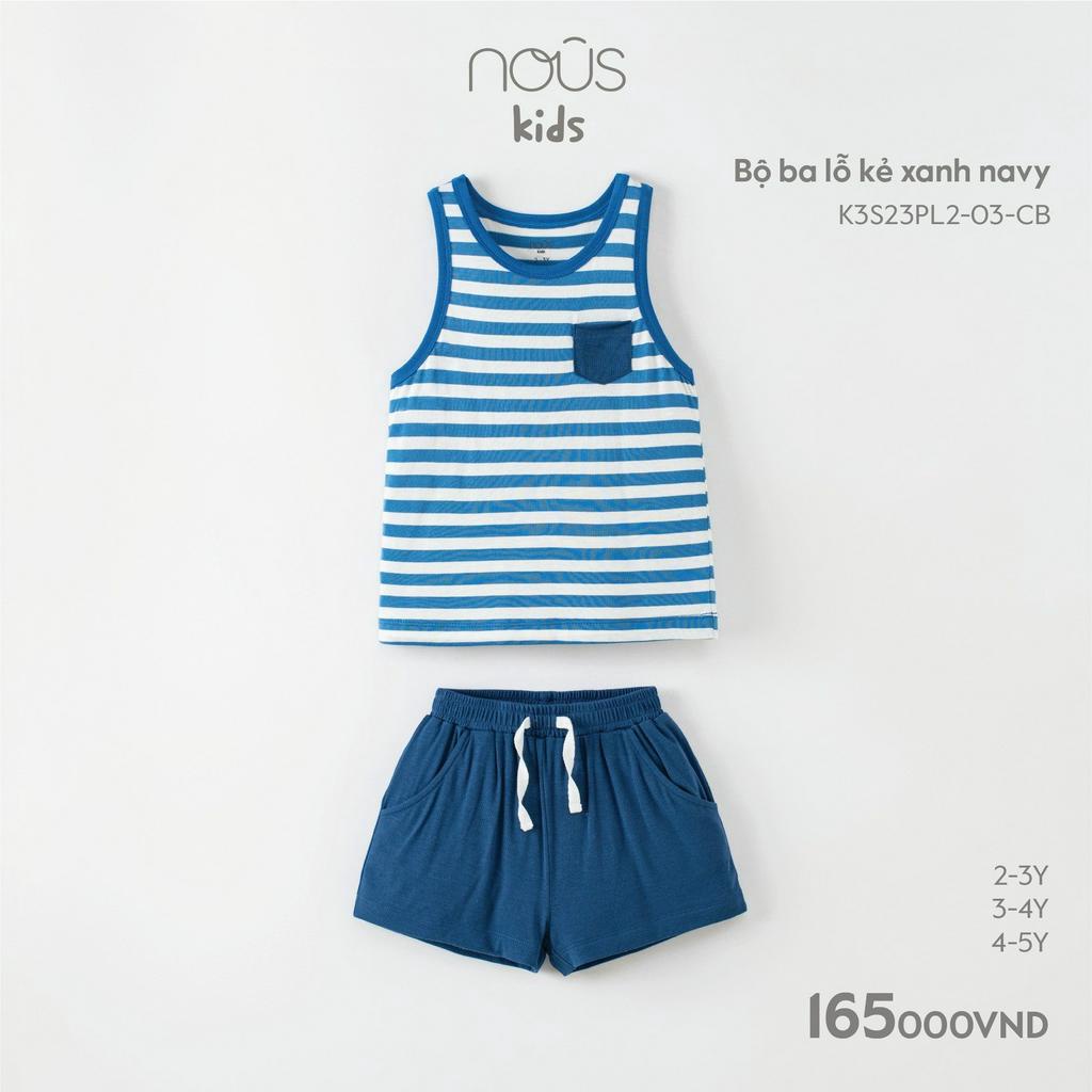 Bộ quần áo ba lỗ Nous Kids cho bé từ 2-5 tuổi