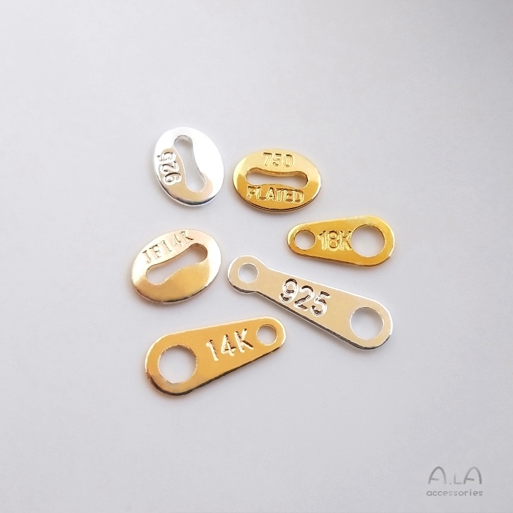 Bộ 10 Khóa Cài Đầu Nối Thẻ Nhớ 8 Chữ Cái Mạ Vàng Bạc 14k18K Trang Sức diy