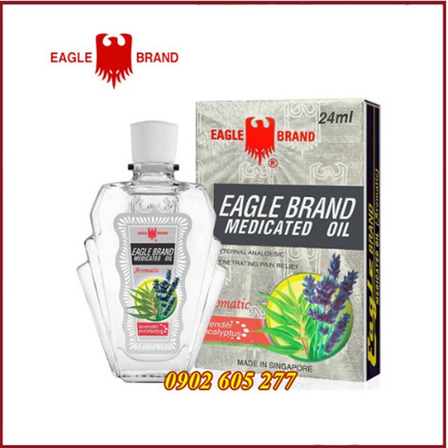 [hàng chính hãng]Dầu Eagle Brand medicated oil trắng 24ml