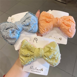 Kẹp tóc nơ vải Cotton kiểu Hàn Quốc dễ thương cho bé gái