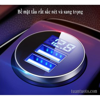 Tẩu sạc ô tô 2 cổng sạc
