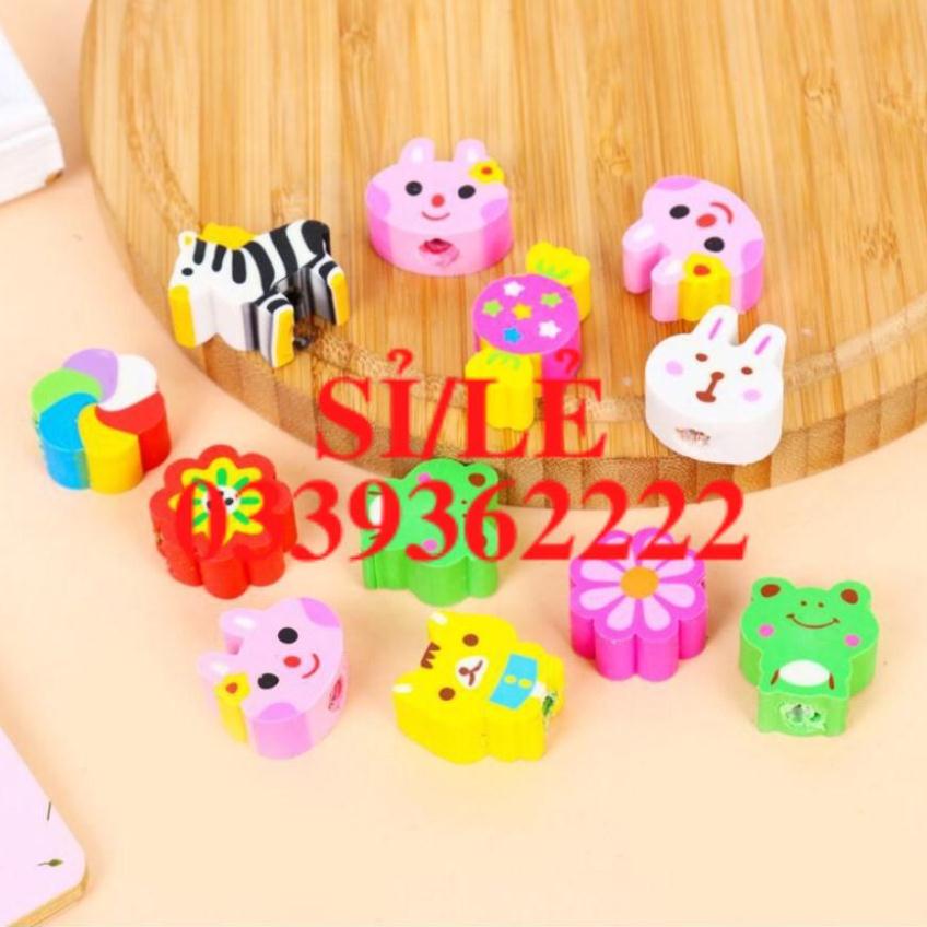 [ HAIANHSHOP ] Set 10 tẩy bút chì hoạt hình hàng to đẹp &gt;