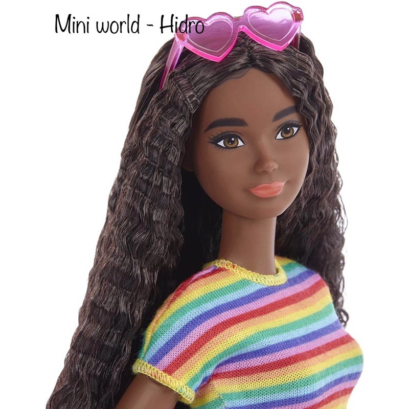 Búp bê Barbie da đen chính hãng ngồi xe lăn. Barbie Fashionistas Doll