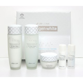 Set dưỡng trắng da 3w clinic collagen white skin care set 5 chai