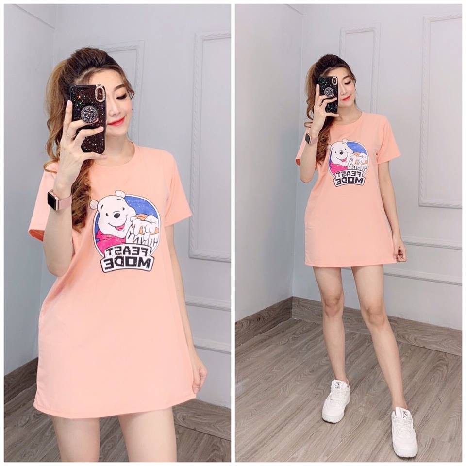 Đầm dấu quần gấu Pooh phom rộng dưới 65kg | BigBuy360 - bigbuy360.vn