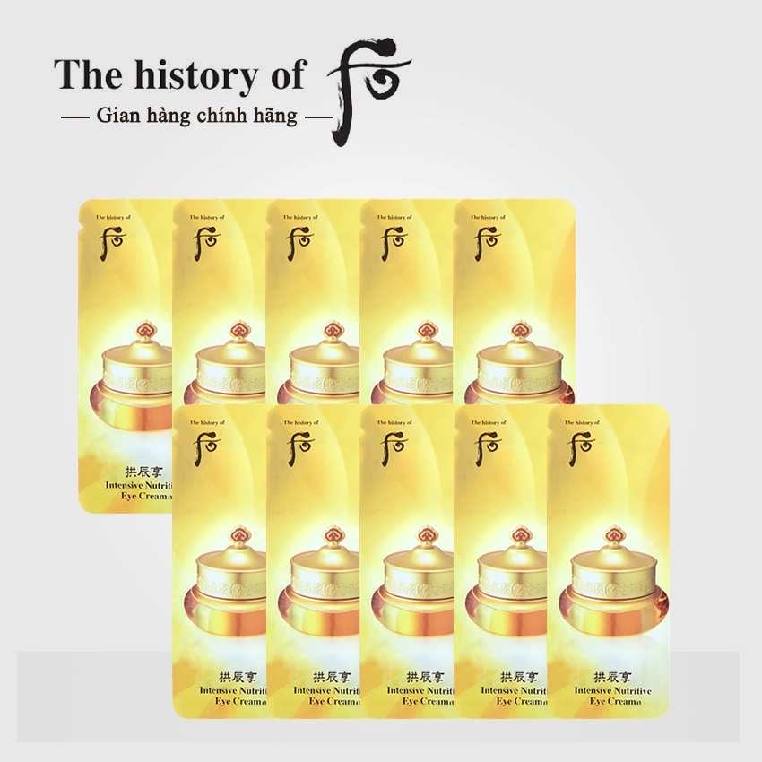 Kem dưỡng mắt Whoo Intensive Nutritive Eye Cream 1ml/gói - Kem mắt Whoo vàng