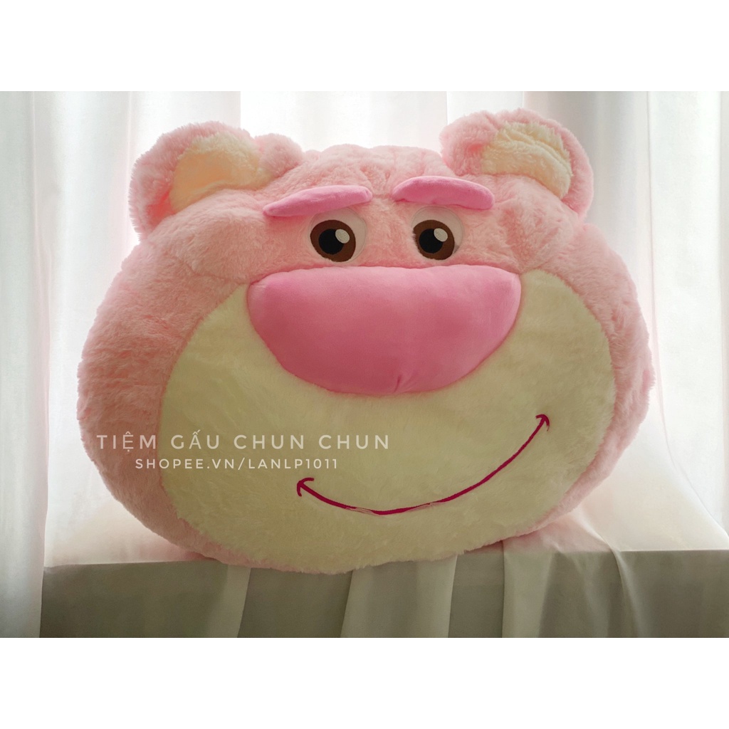 Gấu bông Losto hồng pastel gối tựa lưng, trang trí sofa sz 65-70cm