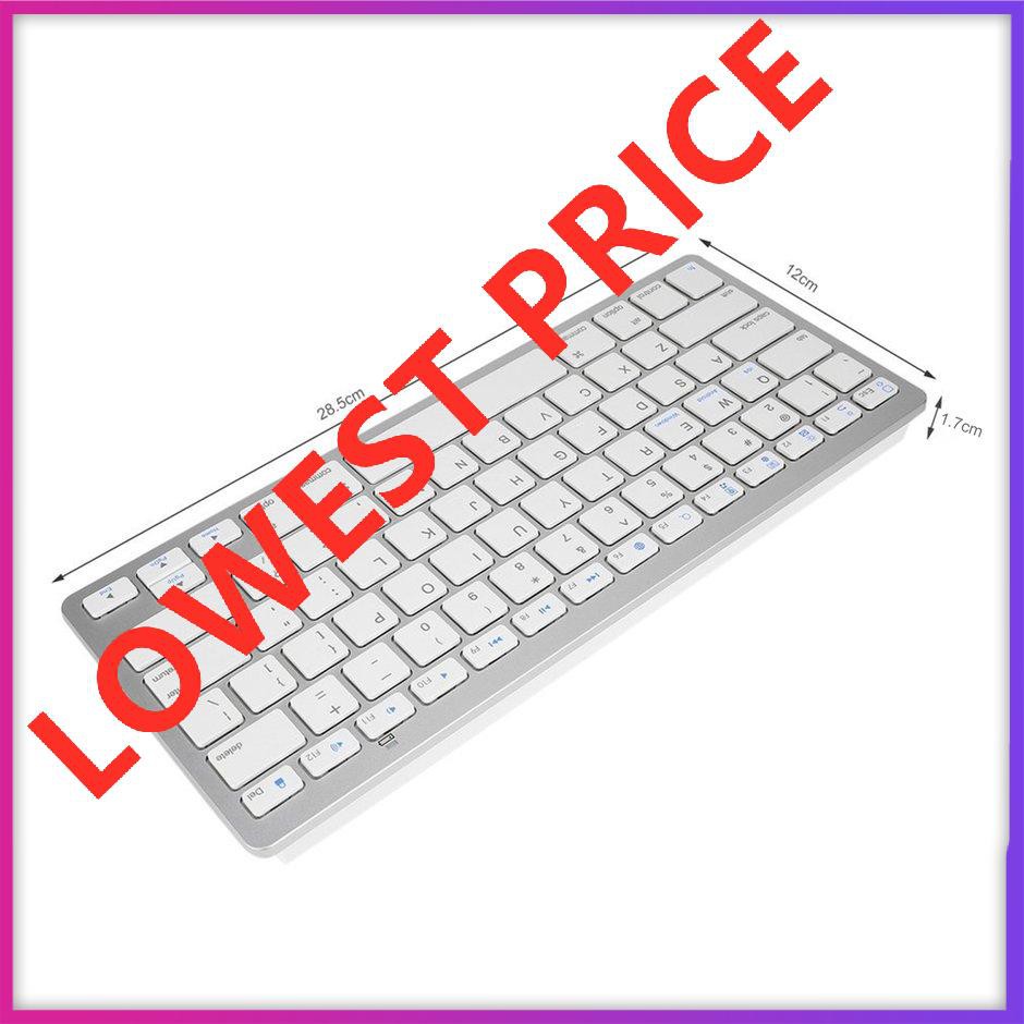 【giao hàng hôm nay>>>Silver Ultra-slim Wireless Keyboard Suitable For Air For Ipad Mini For Mac