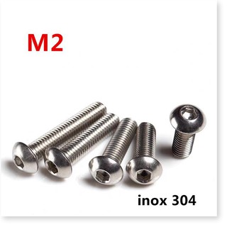 Bộ bulông lục giác chìm đầu bán nguyệt inox 304-M2