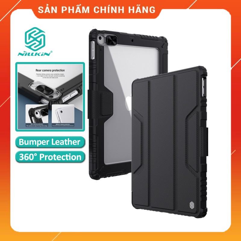 Bao da hãng Nillkin chống sốc cho iPad 10.2/Gen 7, iPad 9.7 (2017/2018), iPad Air, iPad Air 4, iPad 5, iPad Air 2,iPad 6