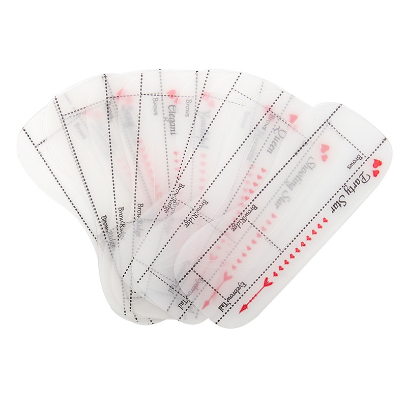 Set 10 Thẻ Khuôn Hỗ Trợ Vẽ Lông Mày Chuyên Nghiệp