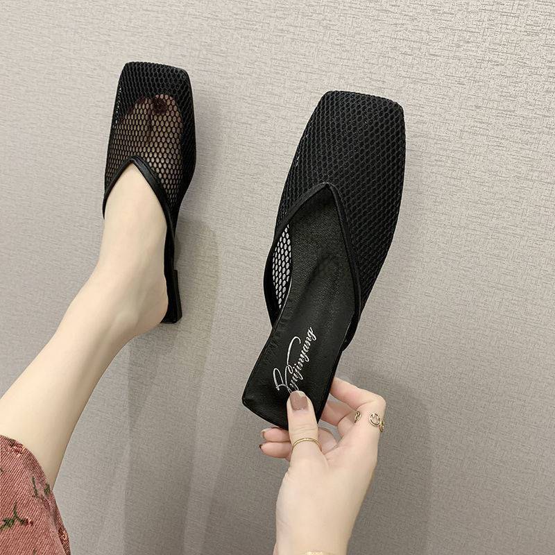 [Freeship] Giày sục lưới mũi vuông và mũi nhọn cao 3 4 phân