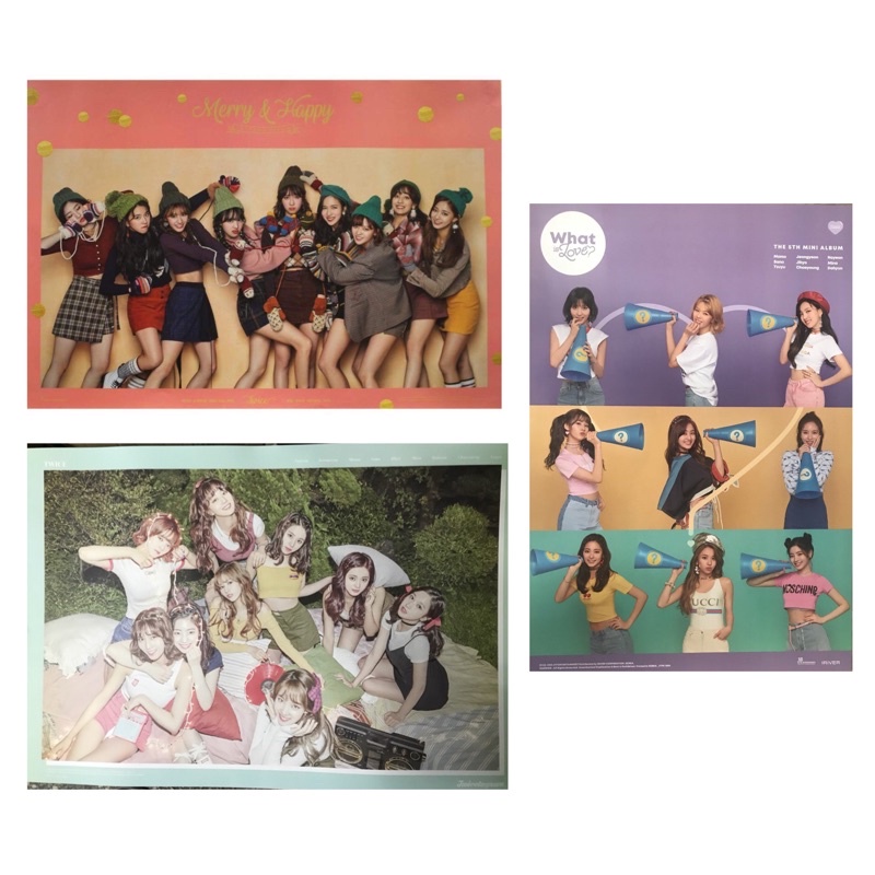 POSTER TWICE  MERRY&HAPPY, WHAT IS LOVE, TWICETAGRAM