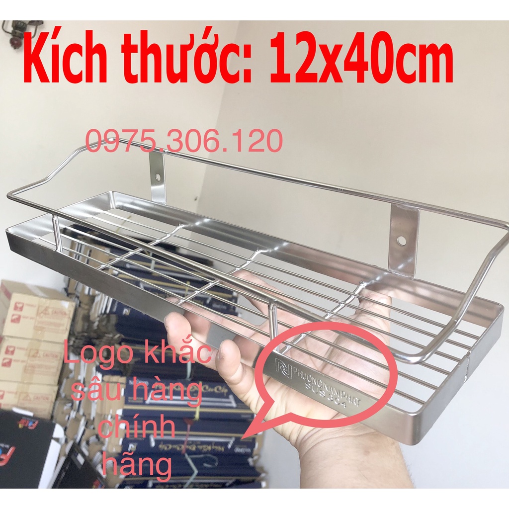 [HÀNG THƯƠNG HIỆU] Kệ đựng gia vị trong nhà bếp 100% inox 304 KỆ THẲNG GIA VỊ 1 TẦNG inox sáng bóng chống han gỉ