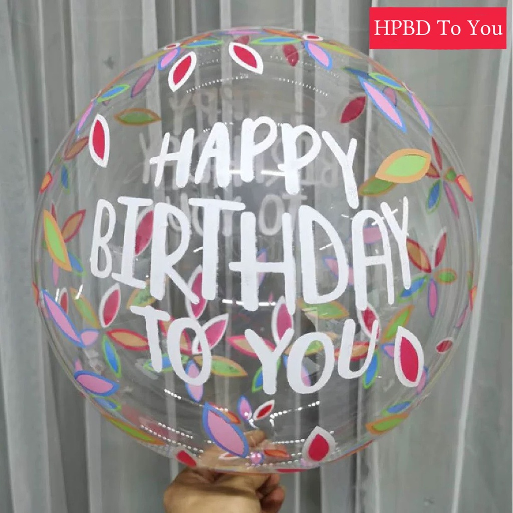 Bong Bóng Trong Suốt 20in Trang Trí Sinh Nhật, Thôi Nôi, Đầy tháng, Tiệc Tùng, Đám Cưới...