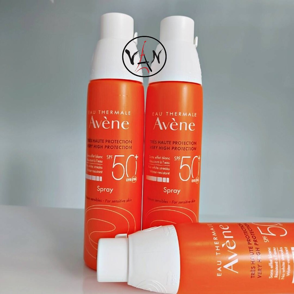 [ Avene ] Xịt chống nắng bảo vệ cho mặt và body avene very high protection spray spf50+ 200ml dành cho mọi loại da