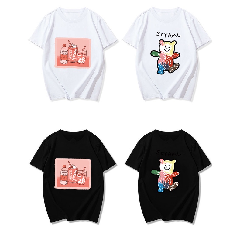 NRVP Áo thun tay ngắn cổ tròn họa tiết hoạt hình thời trang dành cho trẻ em từ 3 -11 tuổi