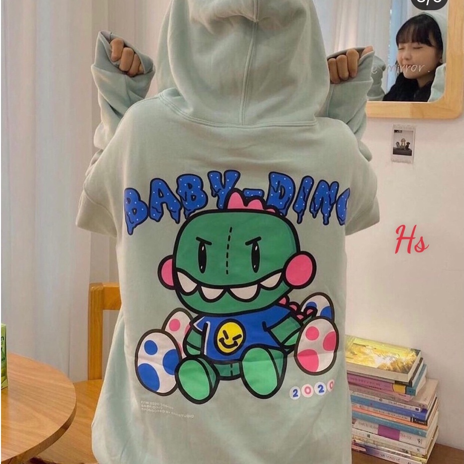Áo Khoác Nữ Hoodie In Chữ Baby Dino, Chất Dày Dặn SAniee Clother - SP000603 | BigBuy360 - bigbuy360.vn
