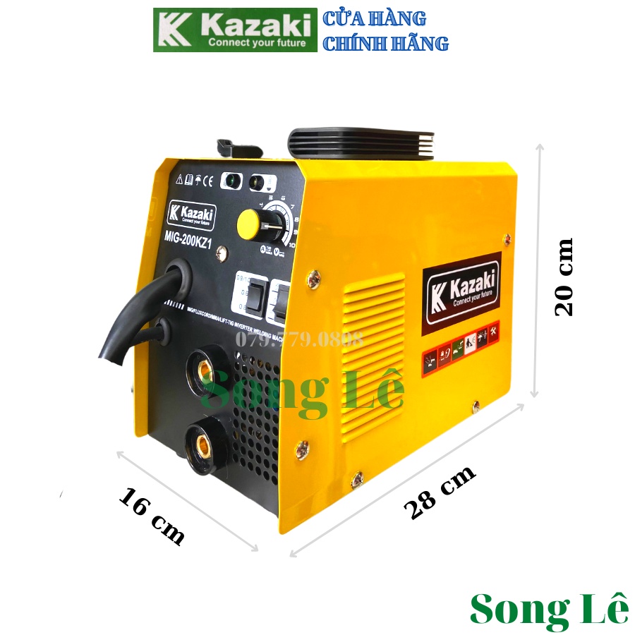 Máy hàn MIG KAZAKI 200KZ1 - máy hàn mig 3 chức năng không dùng khí. tặng full phụ kiện