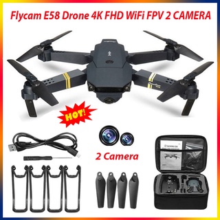 💥𝟮 𝗖𝗮𝗺𝗲𝗿𝗮💥máy bay flycam mini giá rẻ e58 pro 720p quay phim hd 2 camera 2.4ghz góc quay rộng, chống rung