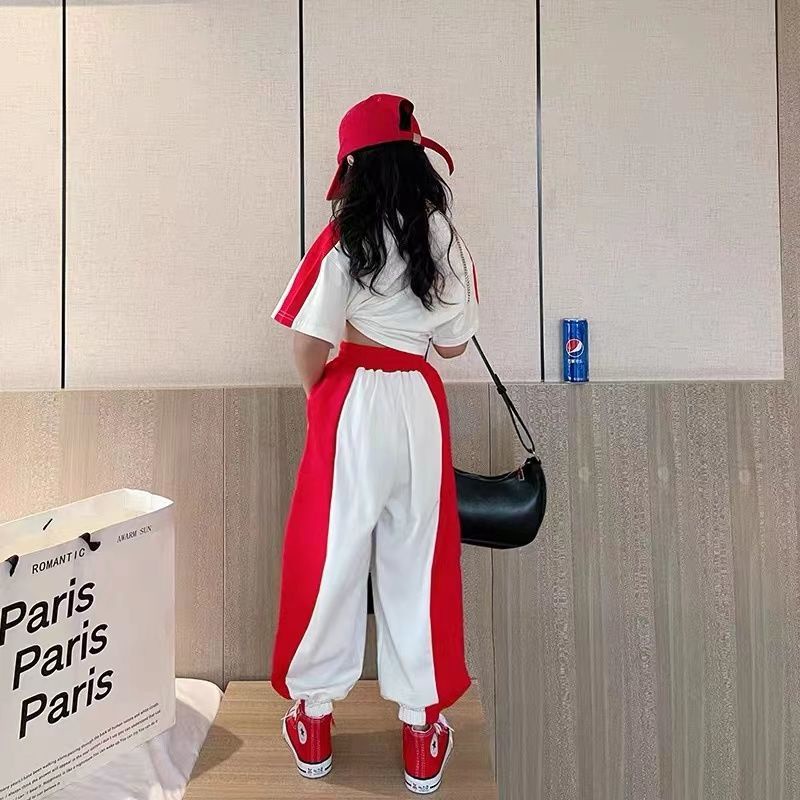 Set Áo Thun Tay Ngắn Và Quần Legging Phong Cách Hàn Quốc Thời Trang Mùa Hè Mới 2022 Dành Cho Bé Gái