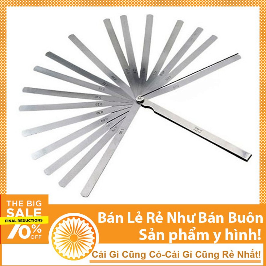 Thước Căn Lá Thép Đo Khe Hở 0.02~1.00mm 17 Lá Wynns W2868B