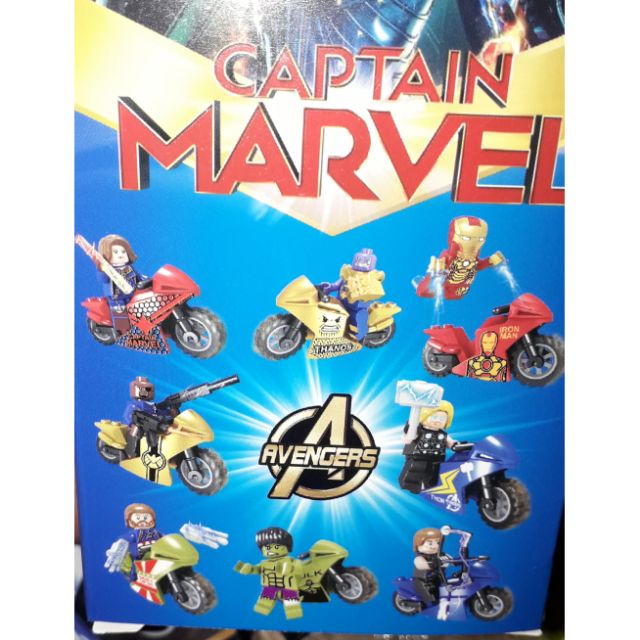 Lắp ráp 1 hộp LegoAVengers Biệt đội Xe mô tô MarVel 0854 có nhiều chi tiết bằng nhựa ABS