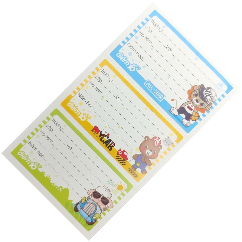 Nhãn Vở TP-NBL01 (Mẫu Màu Giao Ngẫu Nhiên)