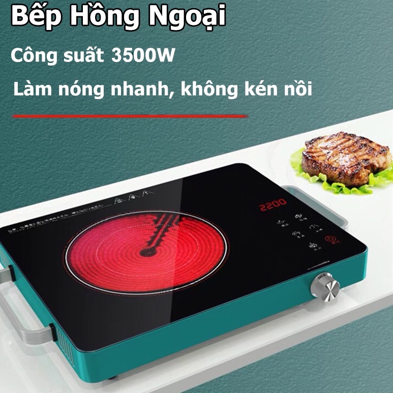 Bếp hồng ngoại đơn điều chỉnh cảm ứng có tay cầm tiện lợi – Bếp hồng ngoại cảm ứng không kén nồi TẶNG Ổ CHUYỂN ĐỔI