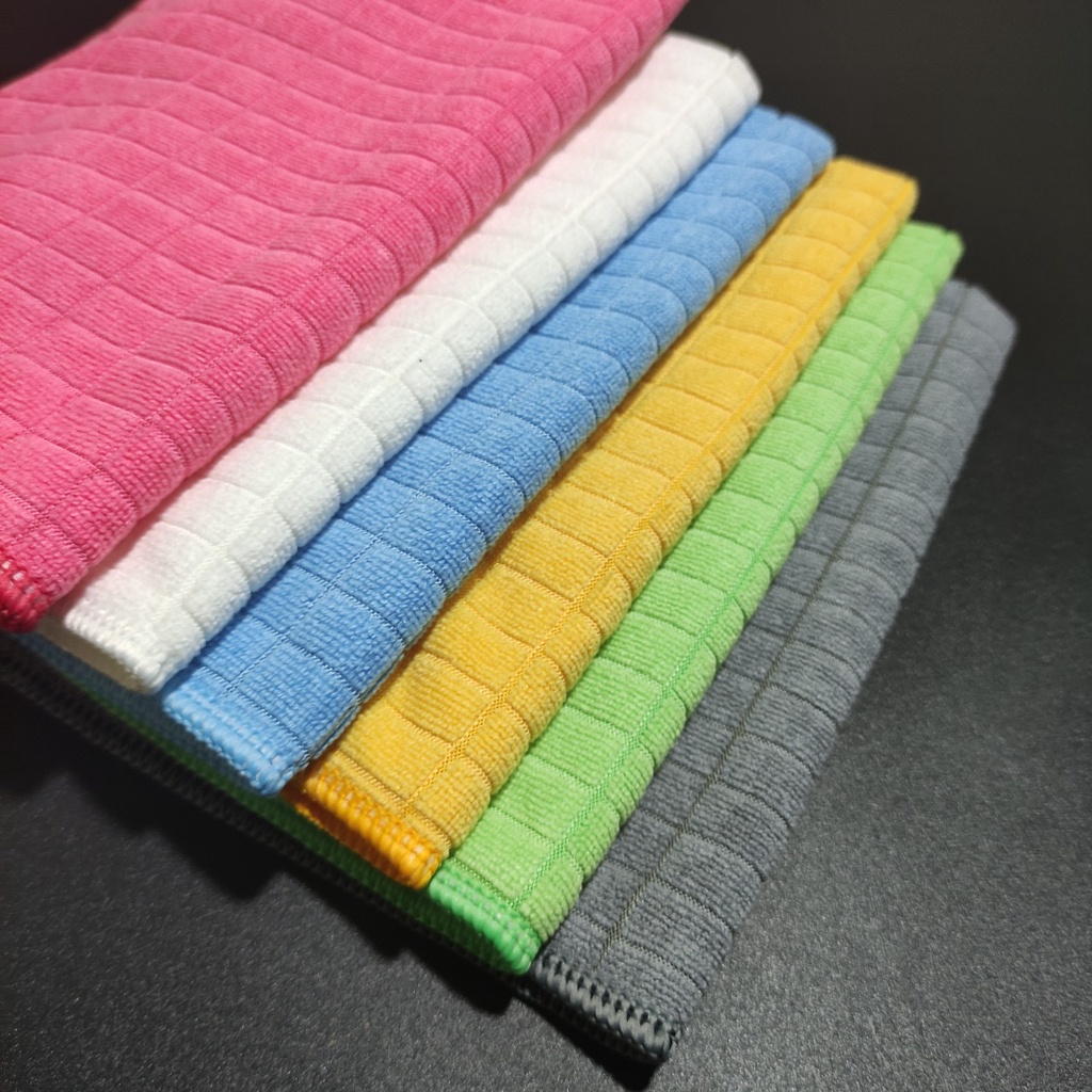 Khăn lau đa năng microfiber 35x40cm chuyên lau kính, lau nội thất, lau xe, bền và không rụng lông